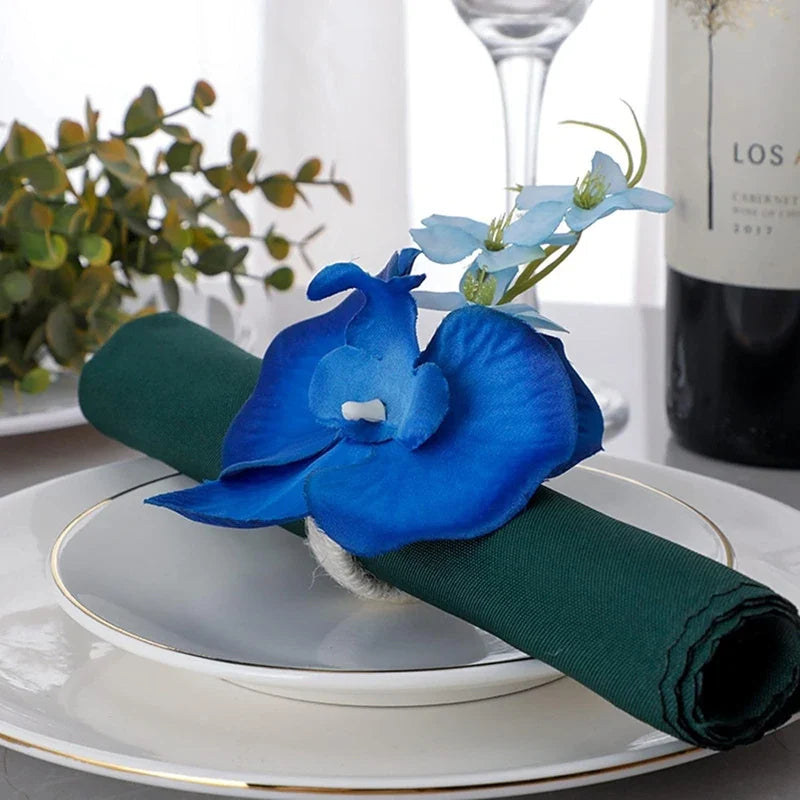 Ronds de serviette orchidée faits main, lot de 6 - Univers De La Table