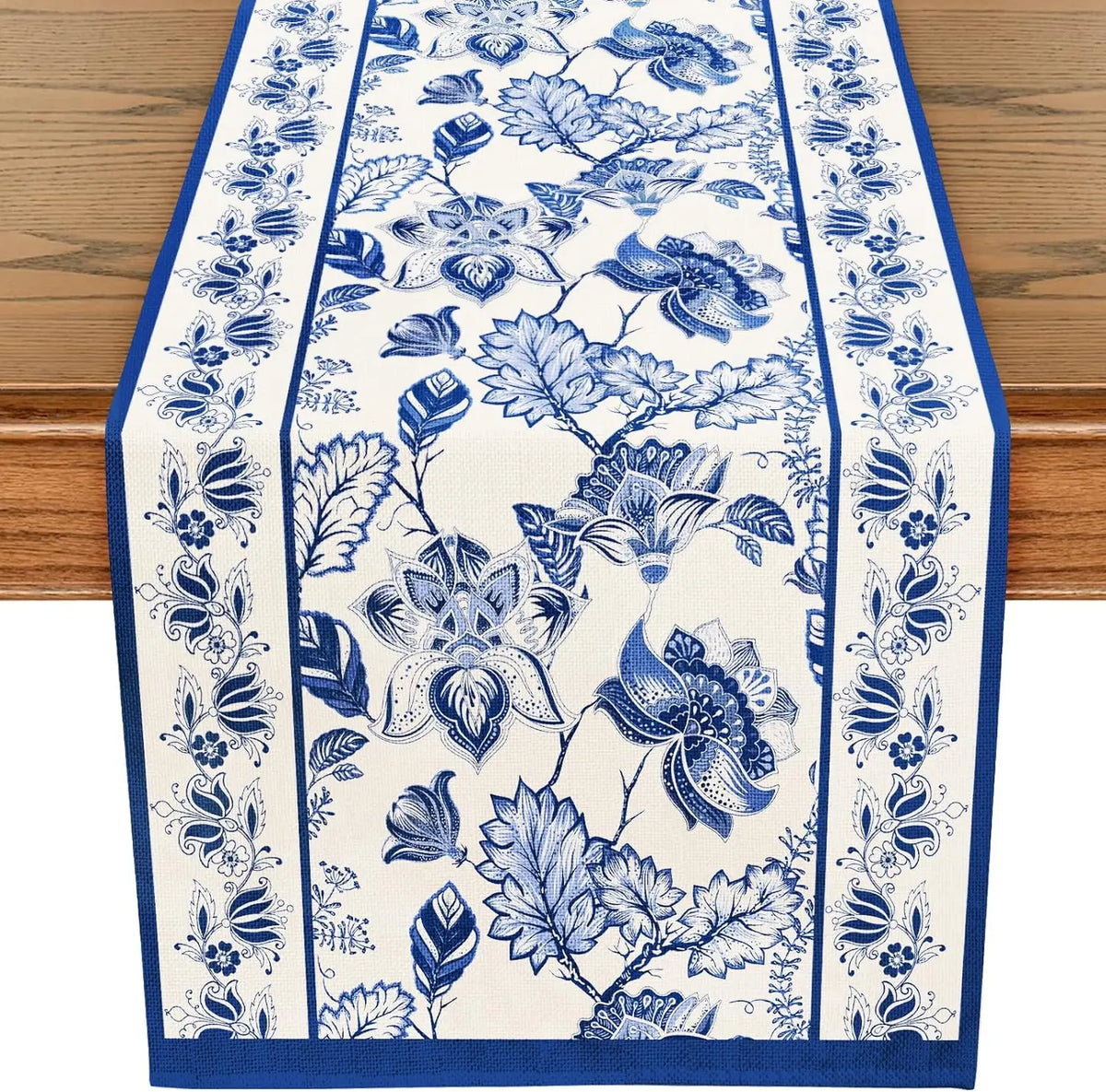 Chemin de table bleu 180 x 33 cm - Univers De La Table