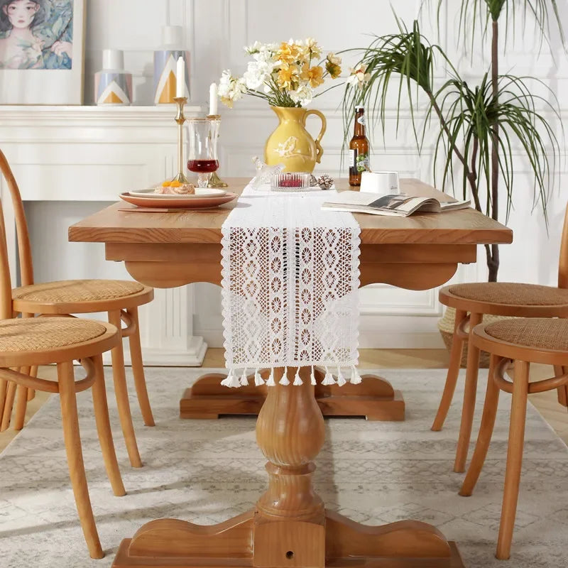 Chemin de table au crochet en coton - Univers De La Table