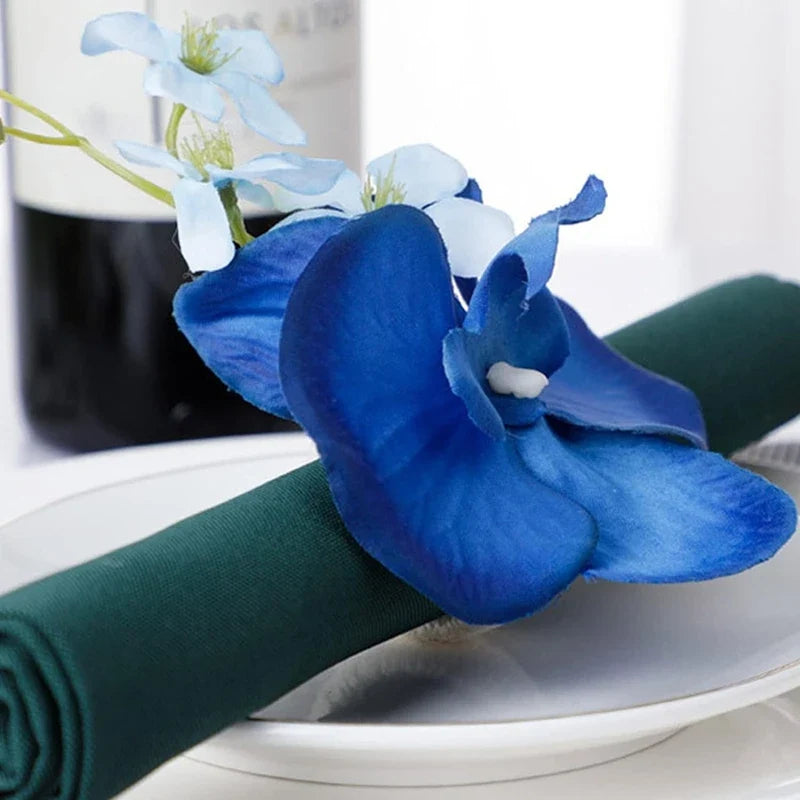 Ronds de serviette orchidée faits main, lot de 6 - Univers De La Table