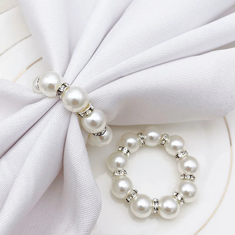 Ronds de serviette avec perles - lot de 50 - Univers De La Table