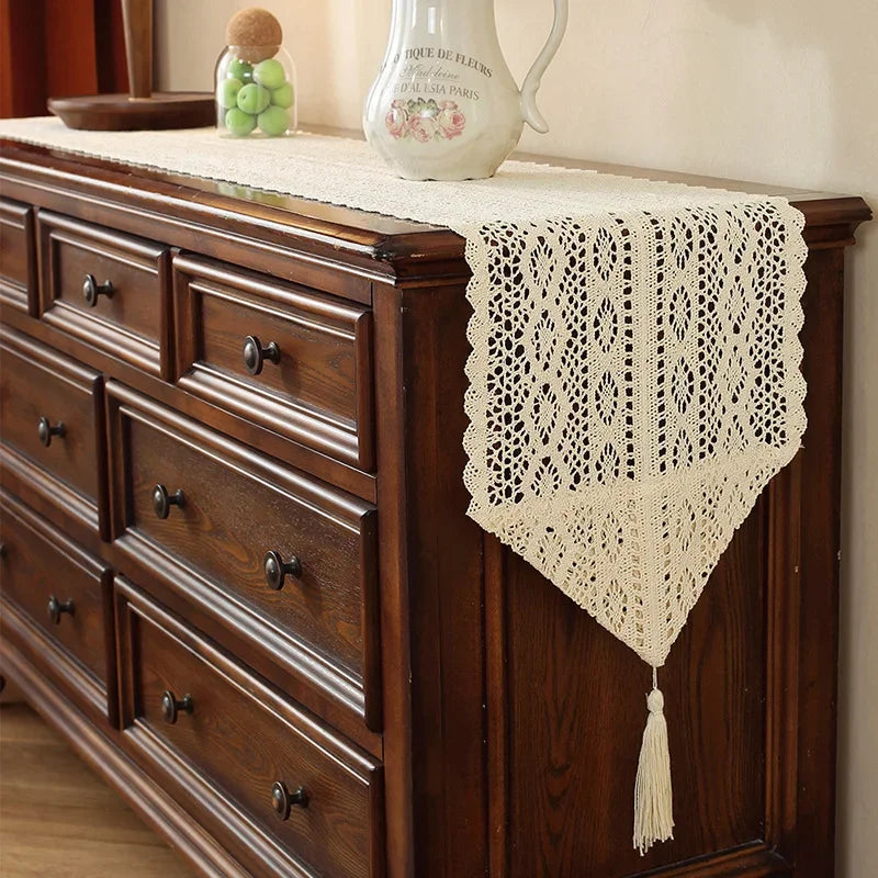 Chemin de table au crochet en coton - Univers De La Table
