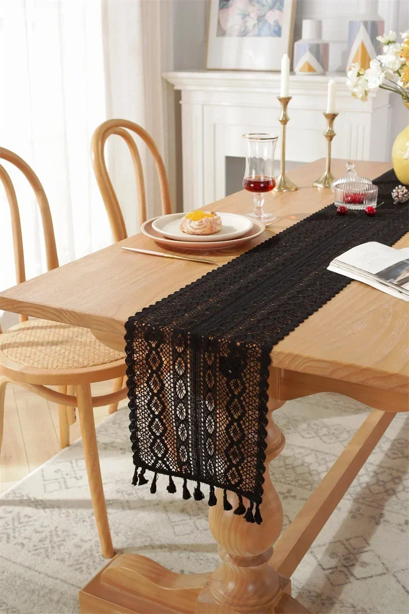 Chemin de table au crochet en coton - Univers De La Table