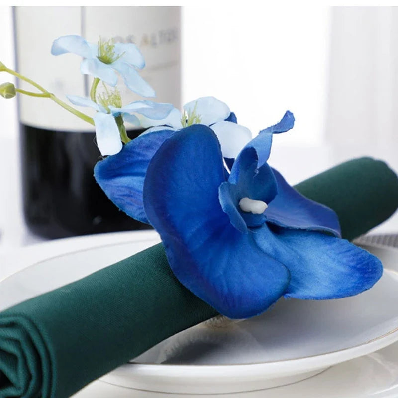 Ronds de serviette orchidée faits main, lot de 6 - Univers De La Table