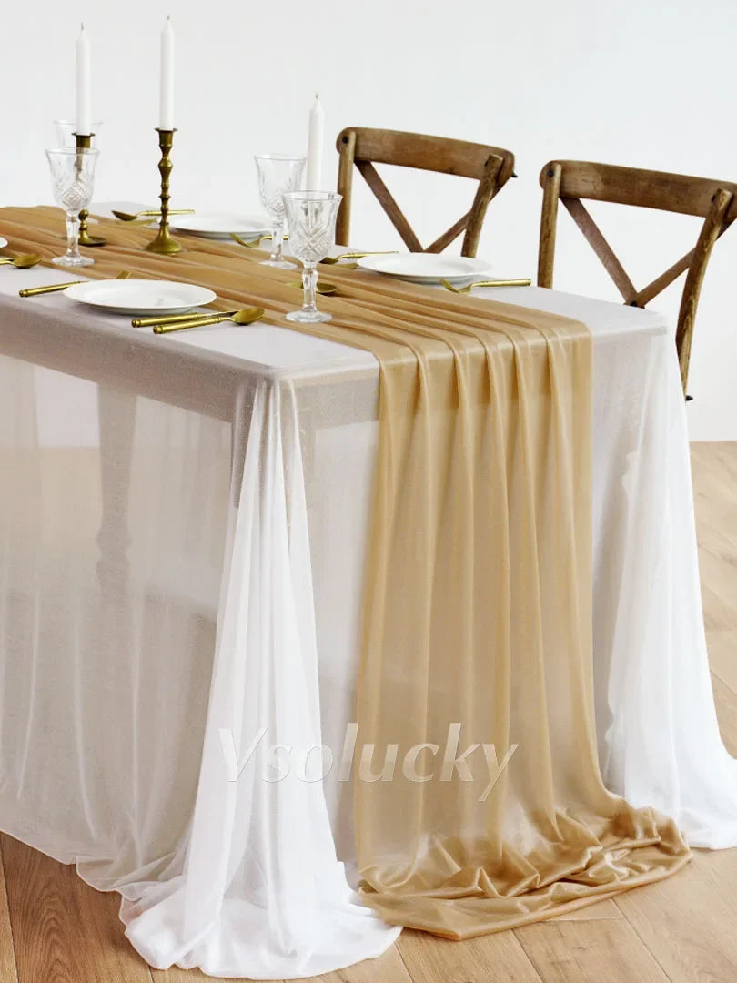 Chemin de table doré, rose ou mauve en polyester - Univers De La Table