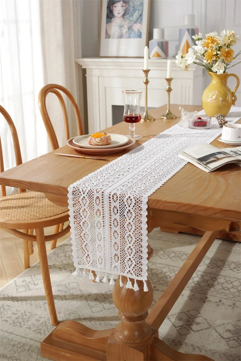 Chemin de table au crochet en coton - Univers De La Table
