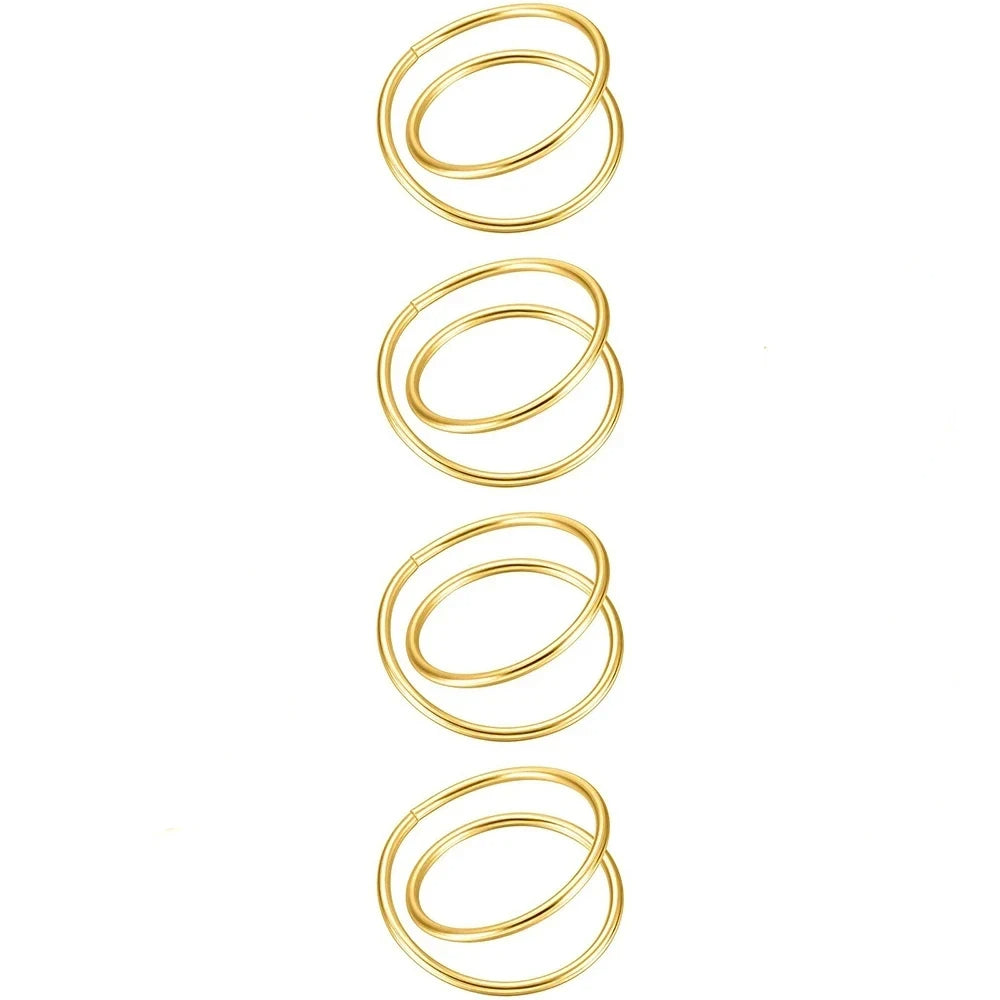 Lot de 4 ronds de serviette de table dorés modernes - Univers De La Table
