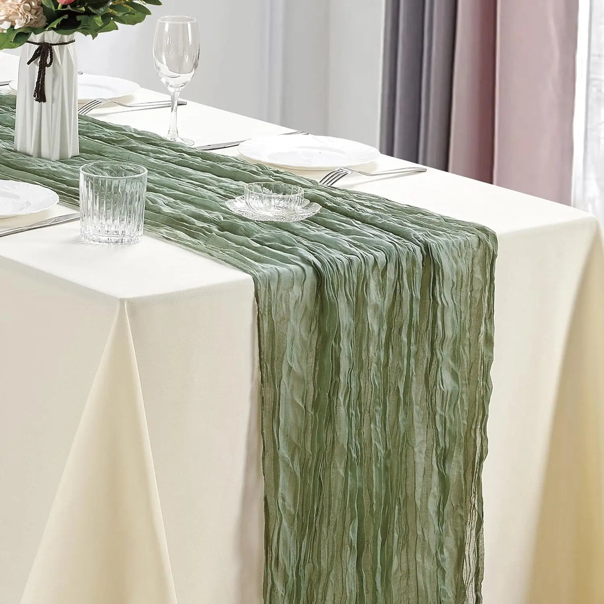 Lot de 6 chemins de table en gaze, style bohème - Univers De La Table