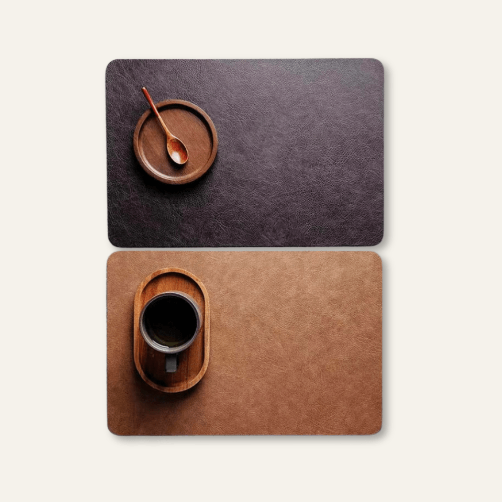 Set de table en cuir rectangulaire - lot de 4 - Univers De La Table