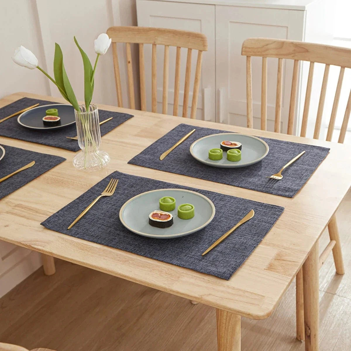 Set de table rectangulaire en lin uni 30 x 46 cm - Univers De La Table