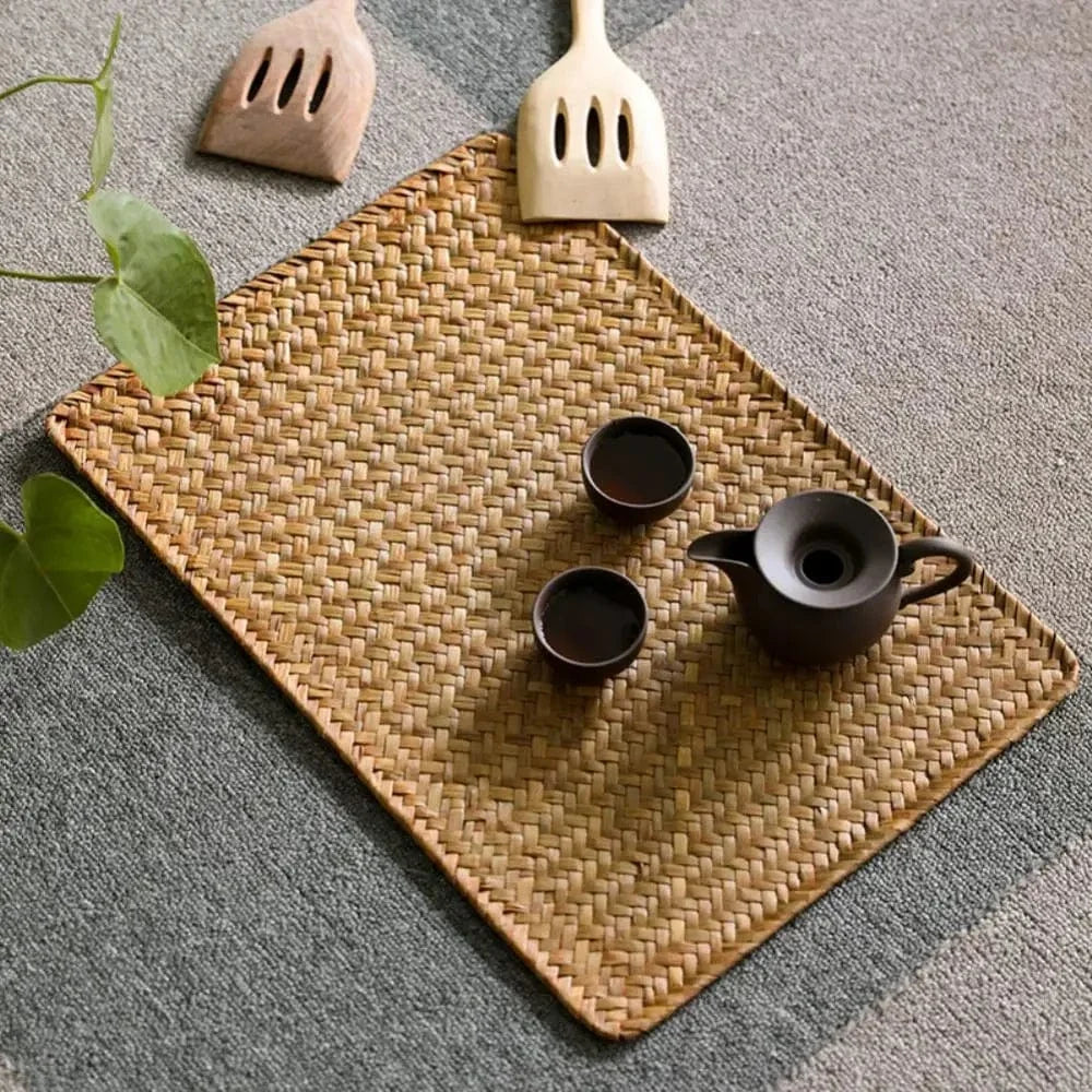 Set de table rectangulaire en rotin naturel tressé - Univers De La Table