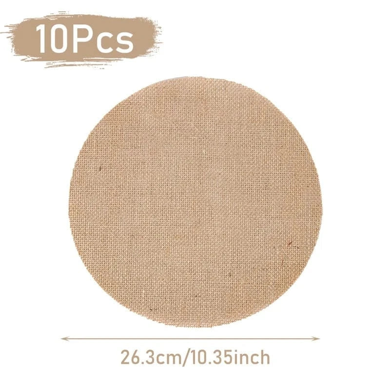 Set de table rond en lin naturel - Univers De La Table