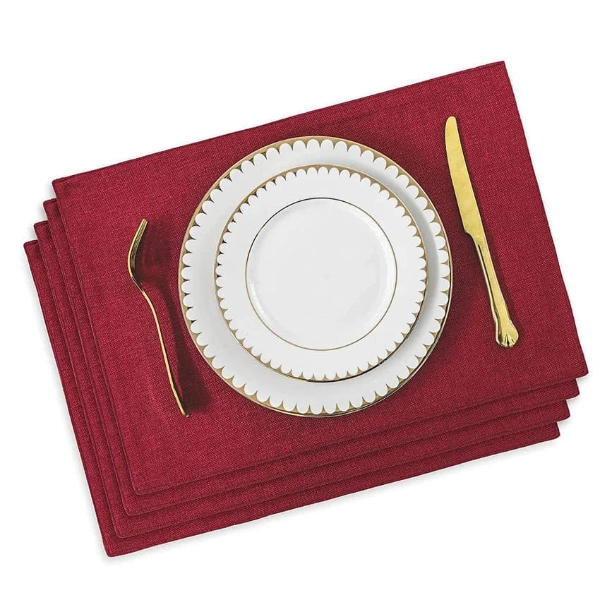 Set de table rectangulaire en lin, 4 ou 6 pièces - Univers De La Table