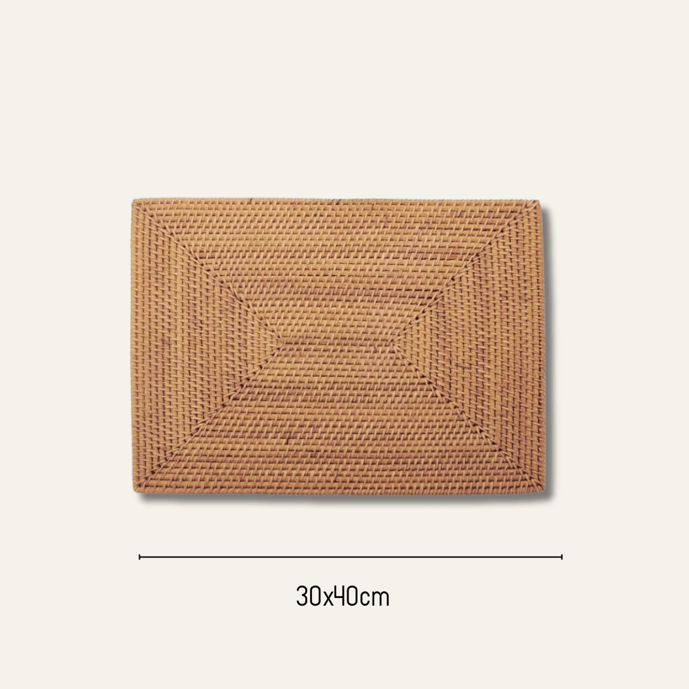 Set de table rectangulaire en rotin 30 x 40 cm - Univers De La Table