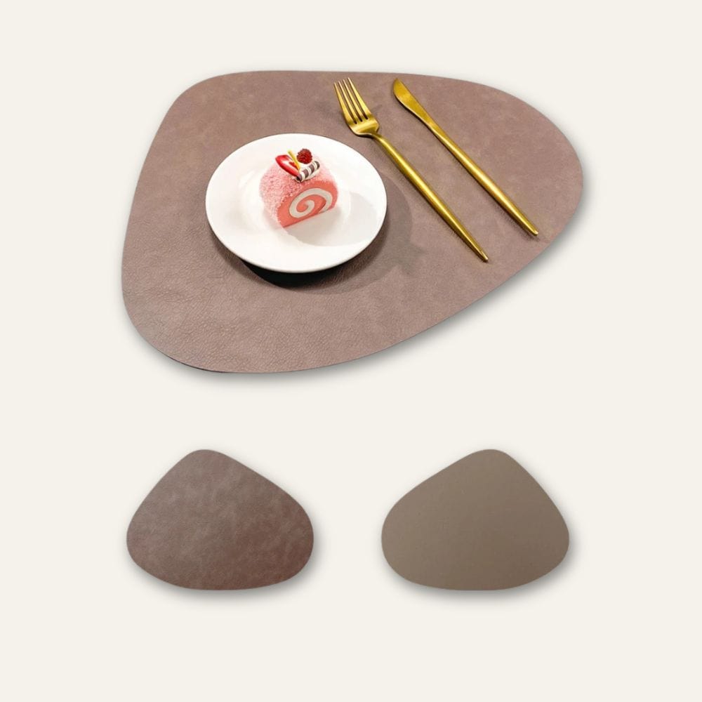 Set de table ovale en simili cuir, 42,5 x 34 cm - Univers De La Table