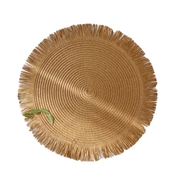 Set de table rond tressé 38 cm, plusieurs coloris - Univers De La Table