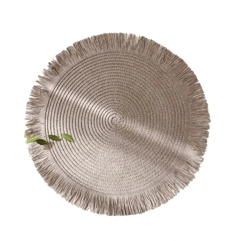 Set de table rond tressé 38 cm, plusieurs coloris - Univers De La Table