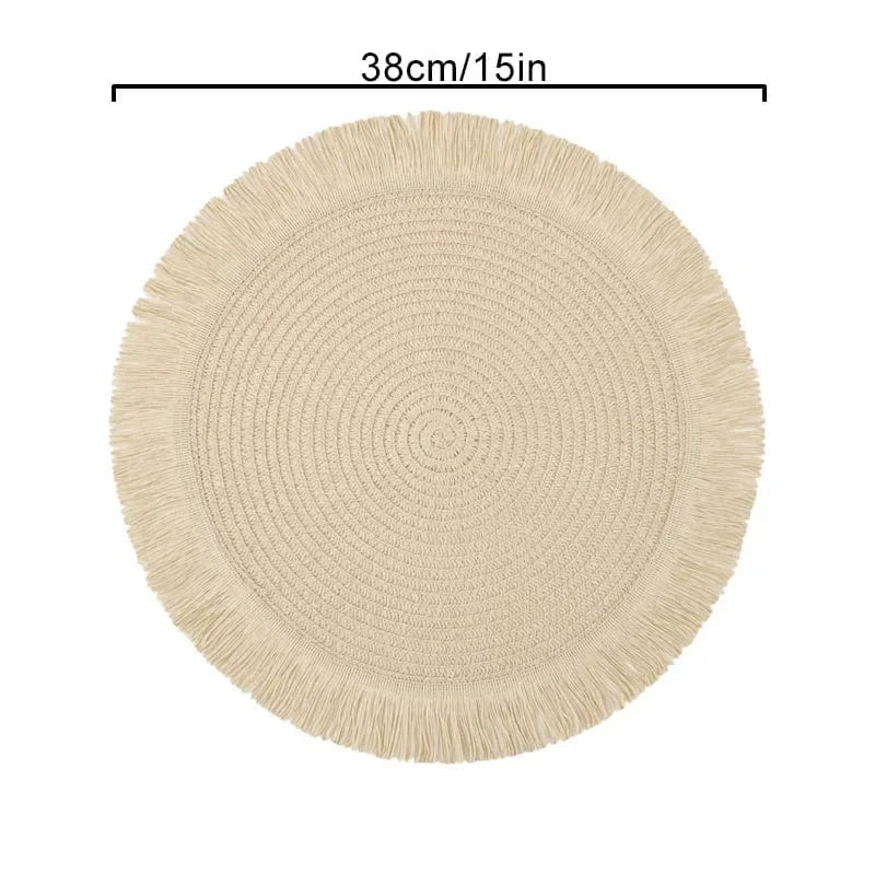 Set de table rond tressé 38 cm, plusieurs coloris - Univers De La Table