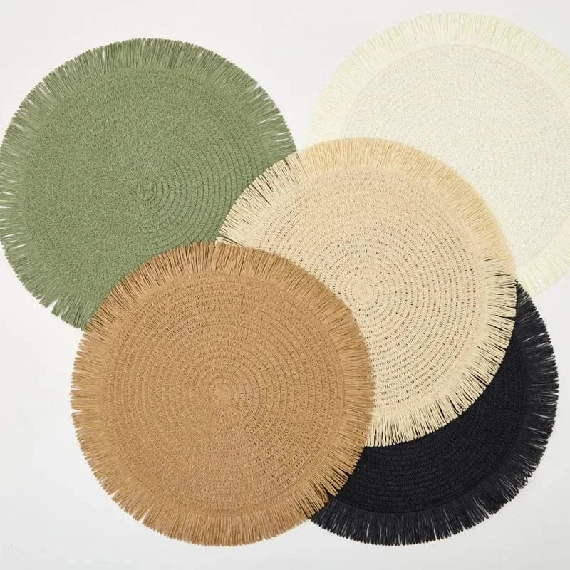 Set de table rond tressé 38 cm, plusieurs coloris - Univers De La Table