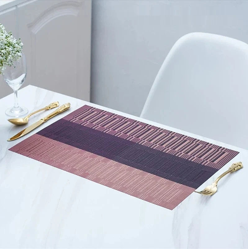 Set de table rectangulaire vinyle lavable, lot de 4 - Univers De La Table