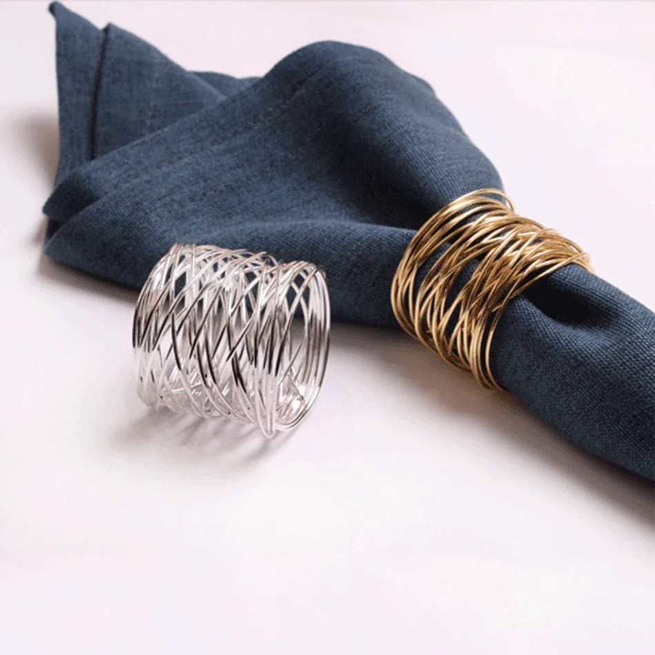 Ronds de serviette en métal avec croix, lot de 12 - Univers De La Table