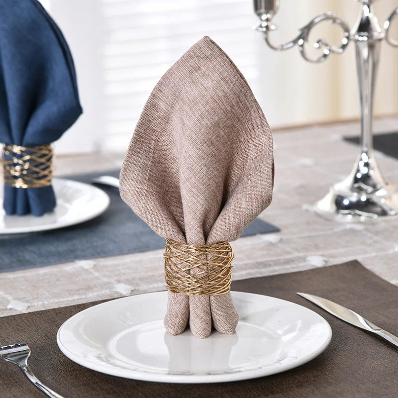 Ronds de serviette en métal avec croix, lot de 12 - Univers De La Table