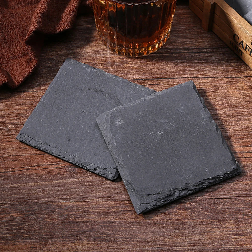 Lot de 4 dessous de verre en ardoise naturelle - Univers De La Table