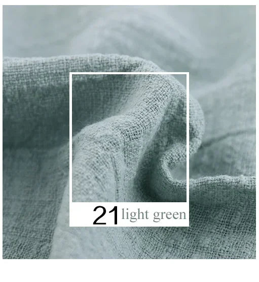 Chemin de table vert sauge en gaze de coton - Univers De La Table