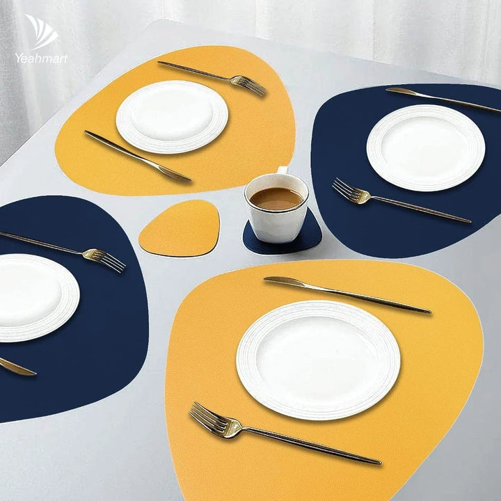 Set de table design italien ovale en simili cuir réversible - Univers De La Table