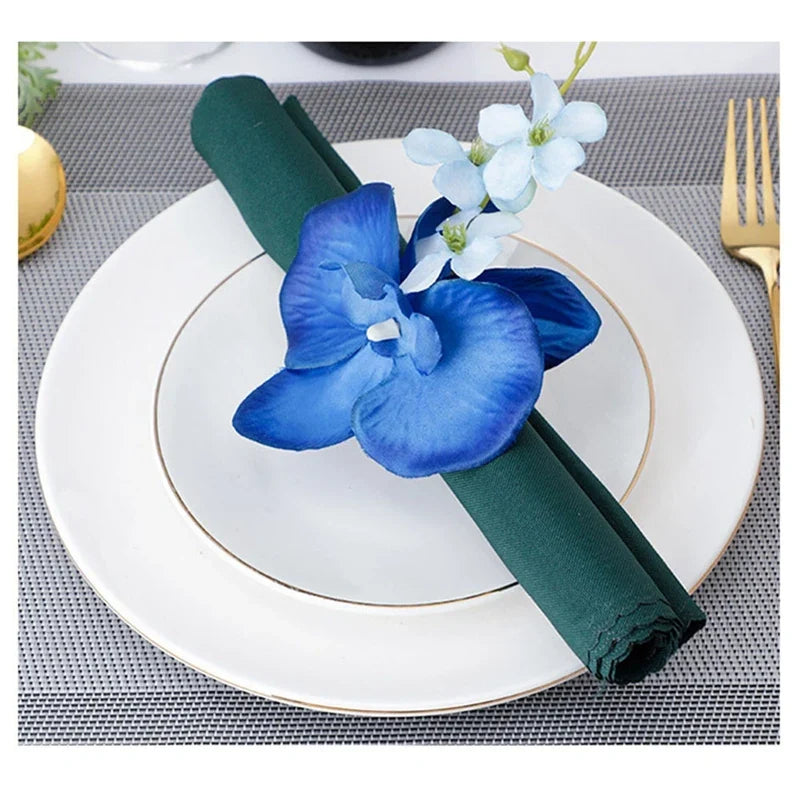 Ronds de serviette orchidée faits main, lot de 6 - Univers De La Table