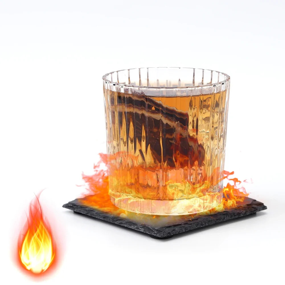 Lot de 4 dessous de verre en ardoise naturelle - Univers De La Table