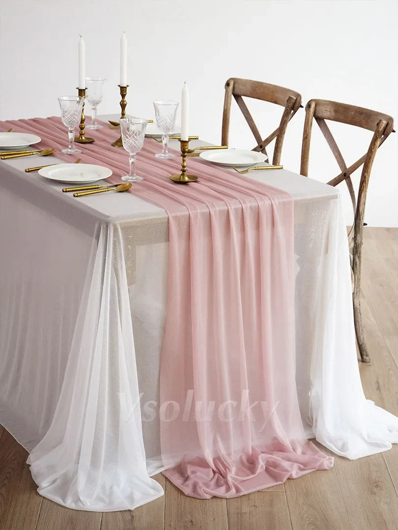 Chemin de table doré, rose ou mauve en polyester - Univers De La Table