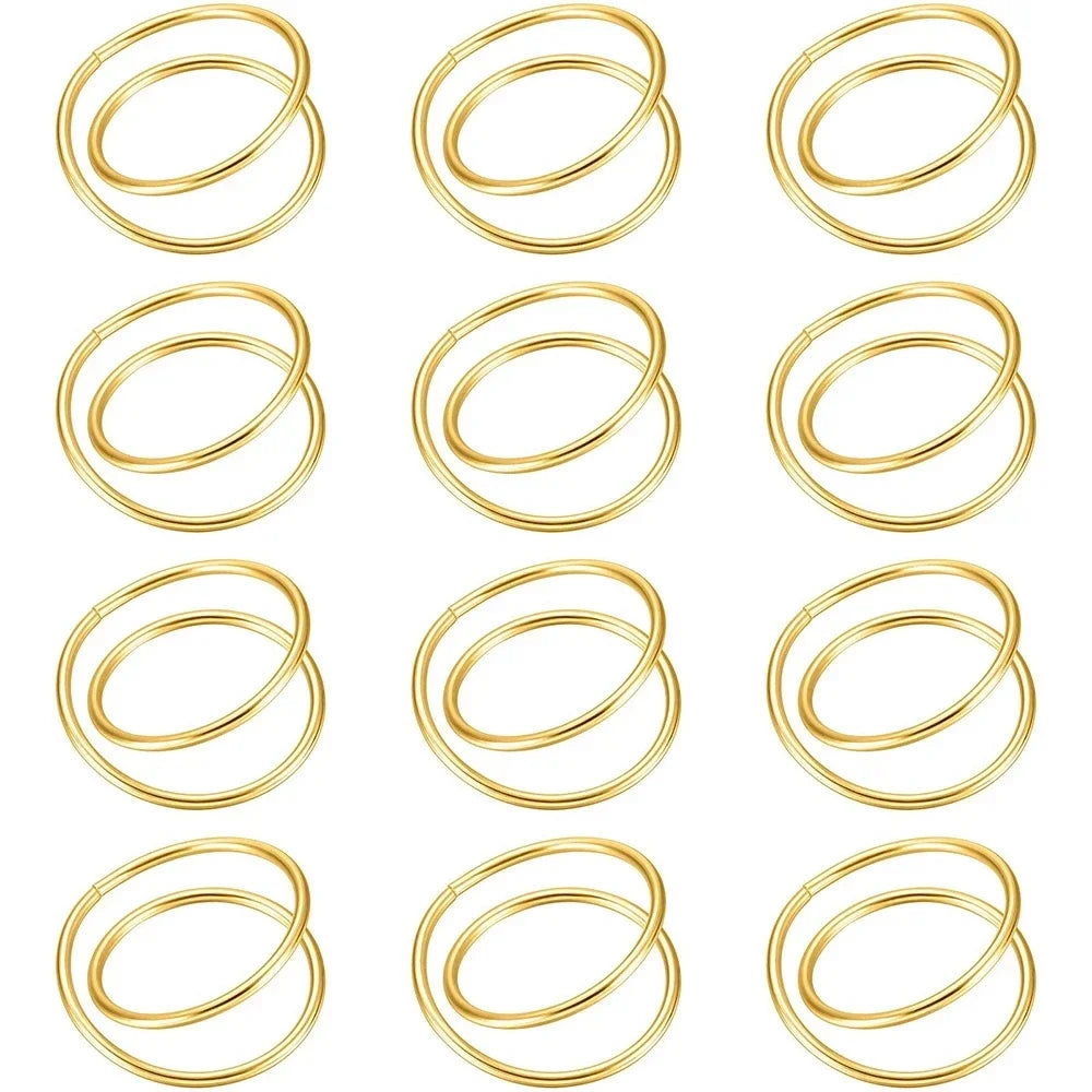 Ronds de serviette dorés en métal - Lot de 4, 6 ou 12 - Univers De La Table