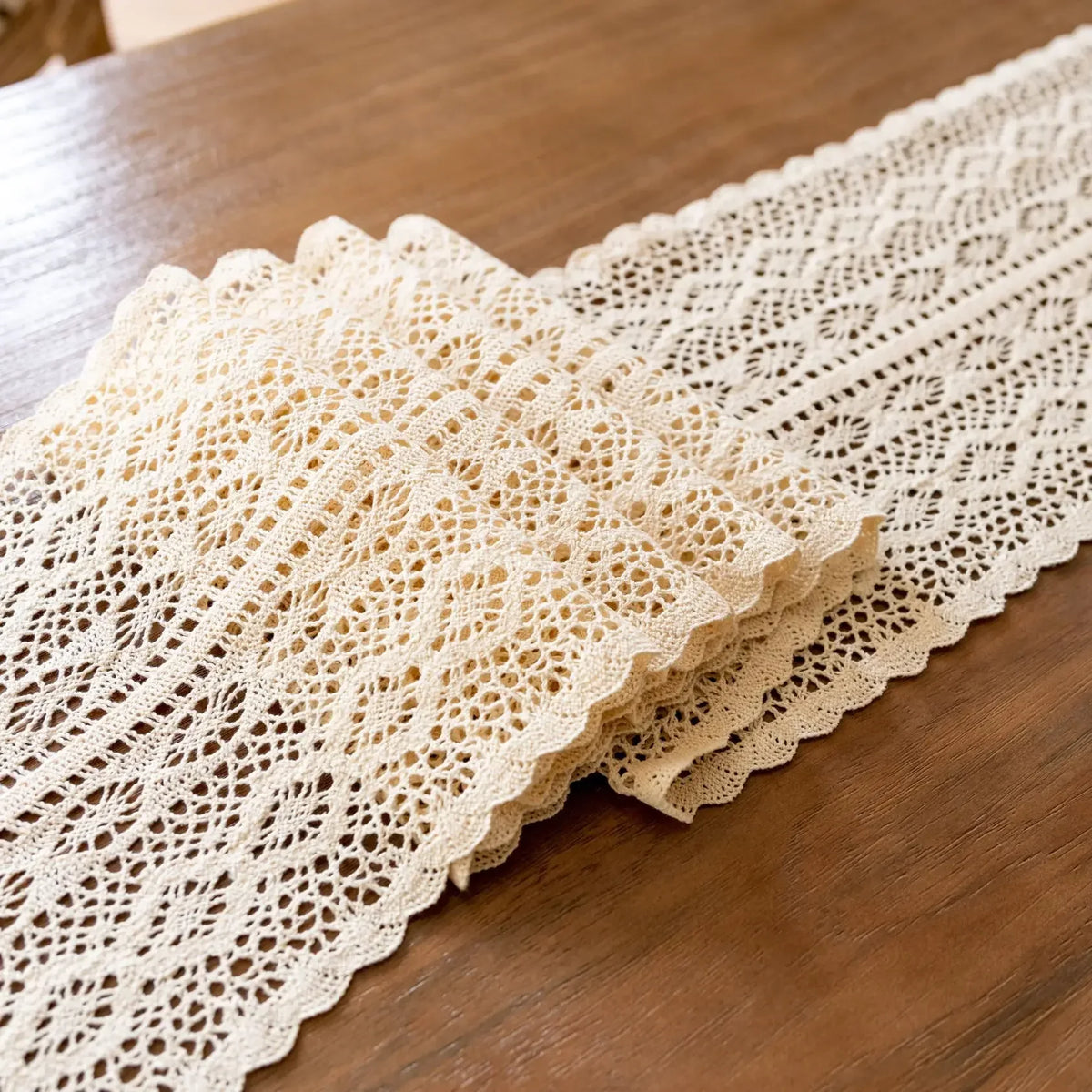 Chemin de table au crochet en coton - Univers De La Table