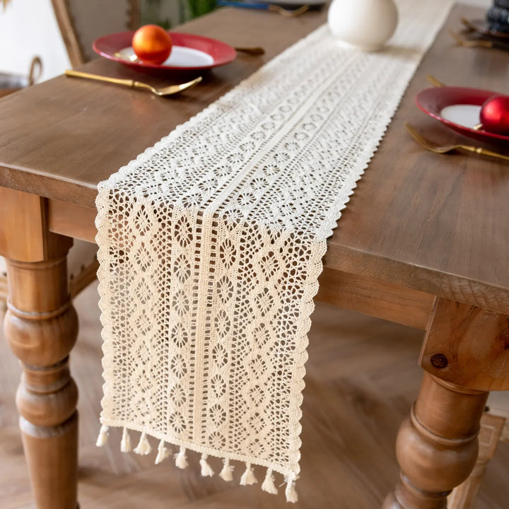 Chemin de table au crochet en coton - Univers De La Table