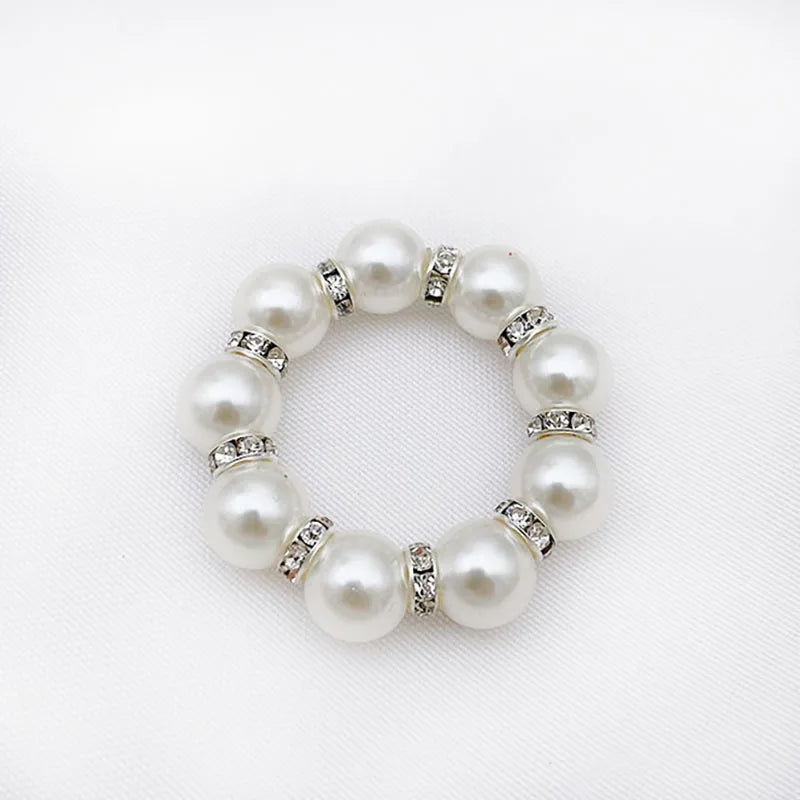 Ronds de serviette avec perles - lot de 50 - Univers De La Table