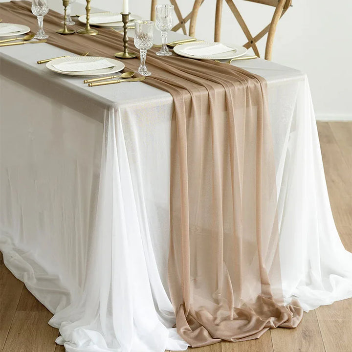 Chemin de table doré, rose ou mauve en polyester - Univers De La Table
