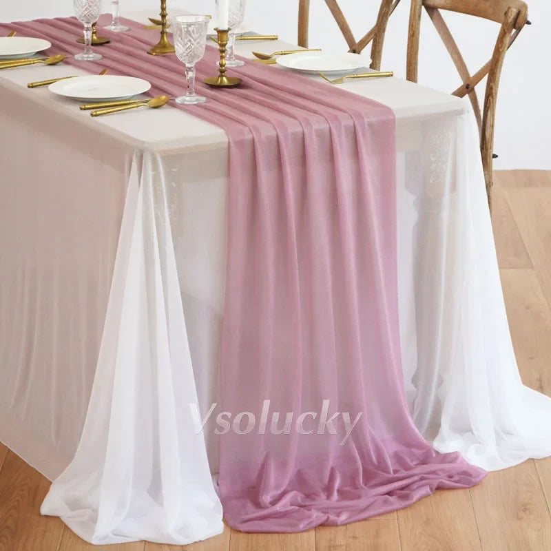 Chemin de table doré, rose ou mauve en polyester - Univers De La Table