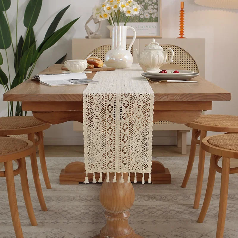 Chemin de table au crochet en coton - Univers De La Table