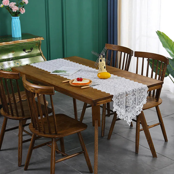 Chemin de table blanc ajouré en dentelle - Univers De La Table