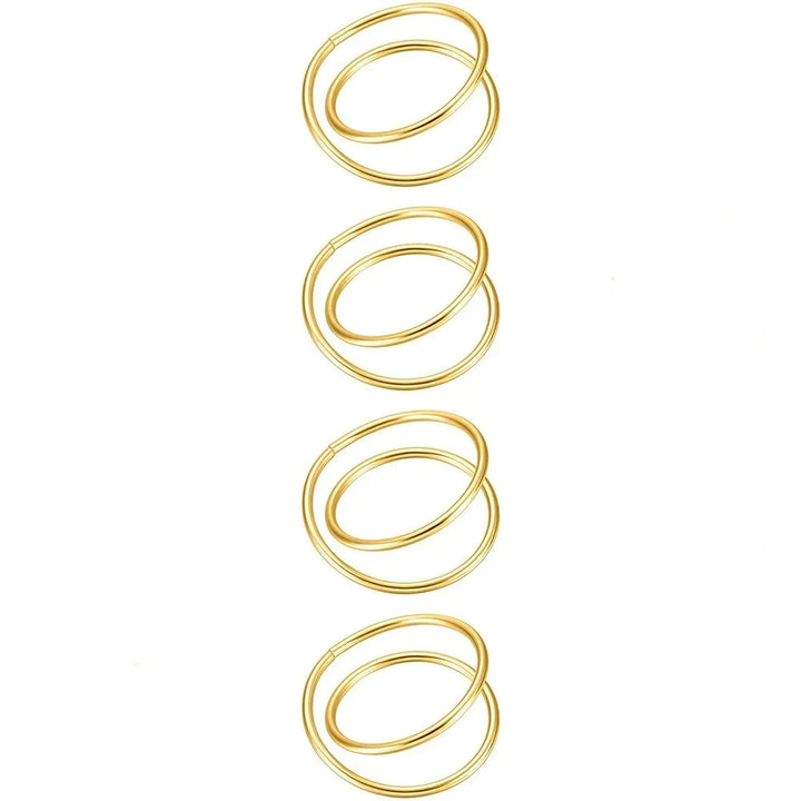 Lot de 4 ronds de serviette de table dorés modernes - Univers De La Table