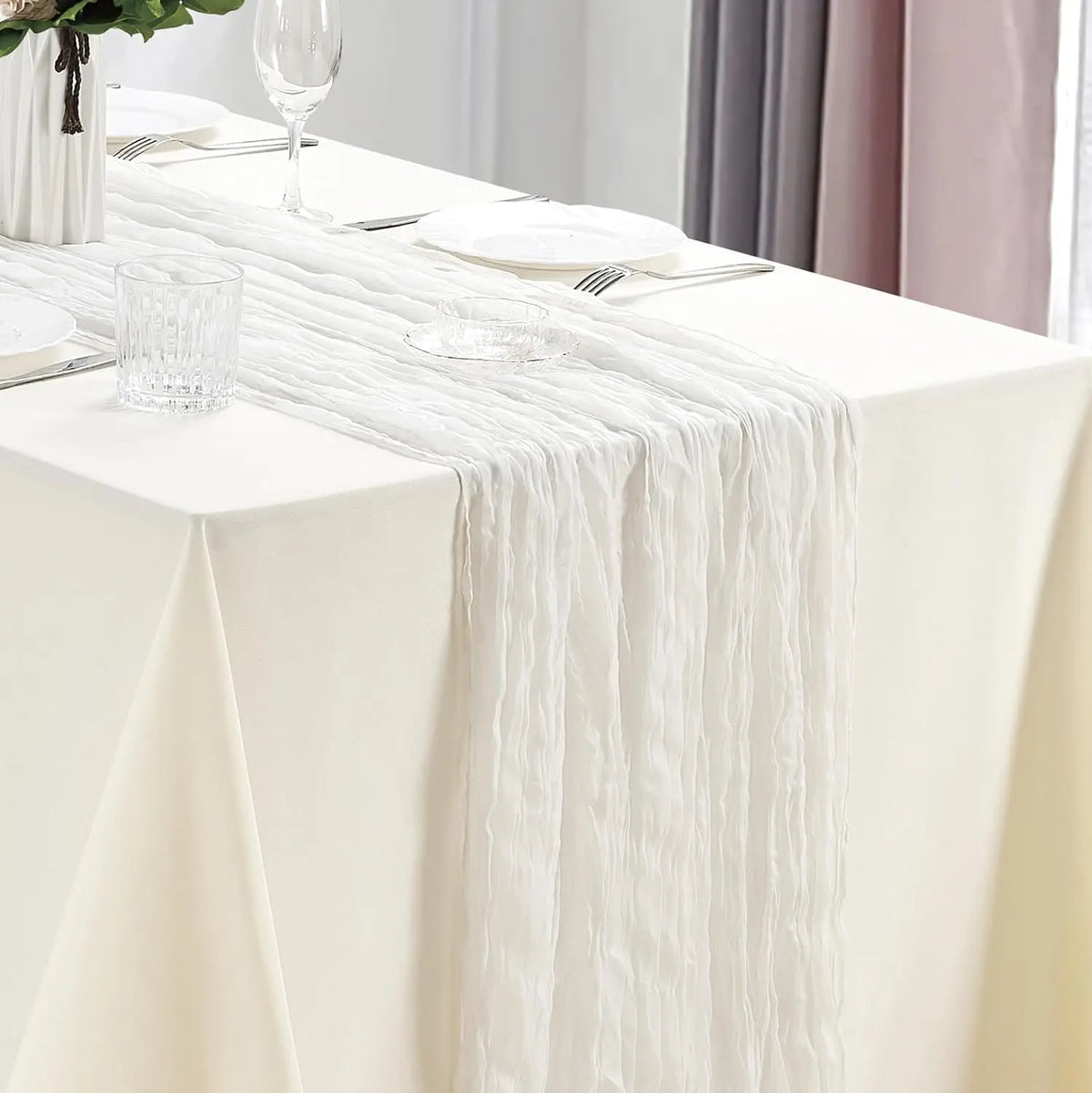 Lot de 6 chemins de table en gaze, style bohème - Univers De La Table