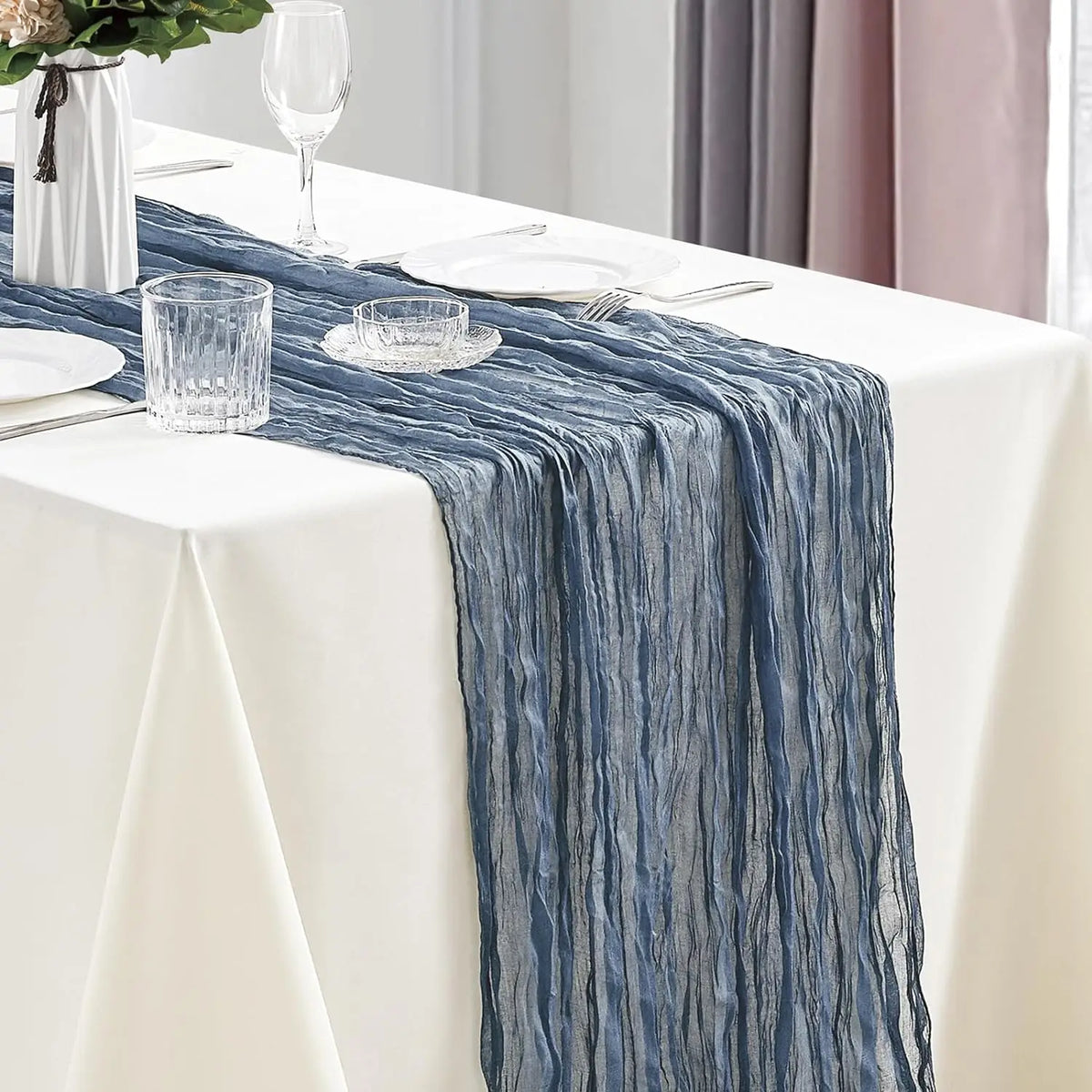 Lot de 6 chemins de table en gaze, style bohème - Univers De La Table