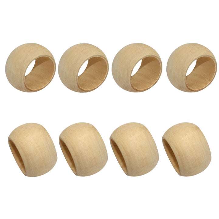 Lot de 8 ronds de serviette de table en bois - Univers De La Table