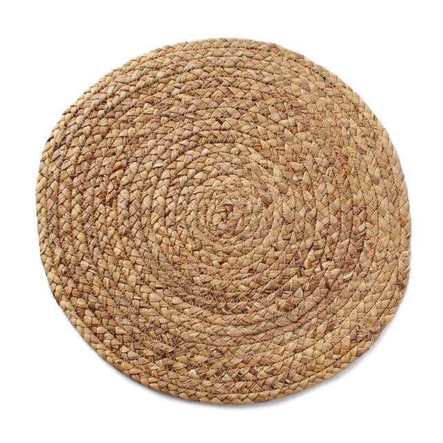 Set de table rond en rotin et lin naturel 36 cm - Univers De La Table