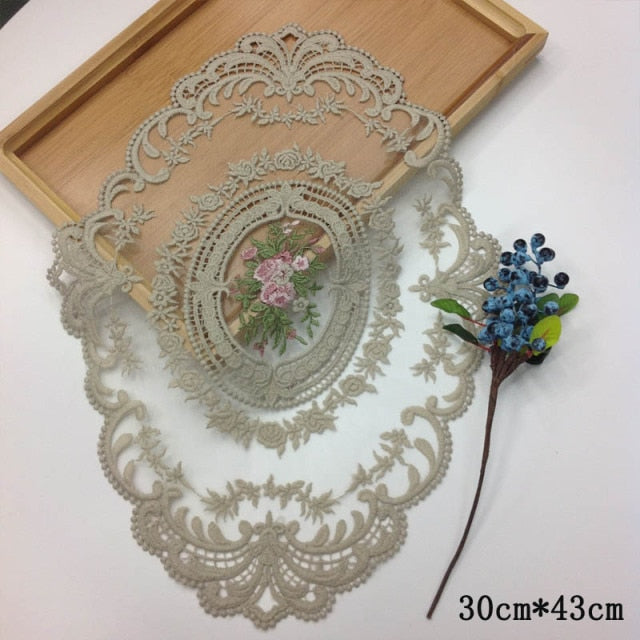 Set de table ovale en tissu foncé - Univers De La Table