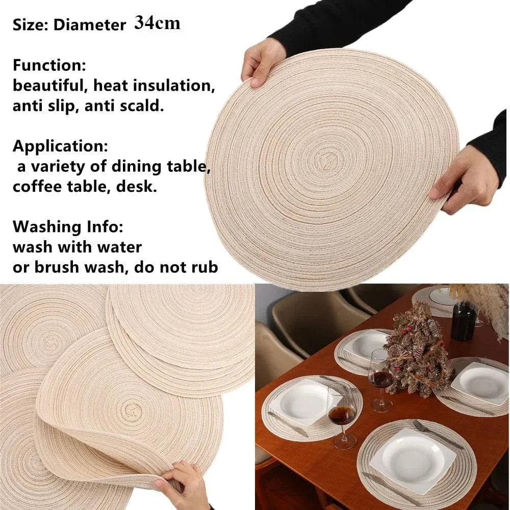 Set de table rond 34 cm - lot de 6 - Univers De La Table