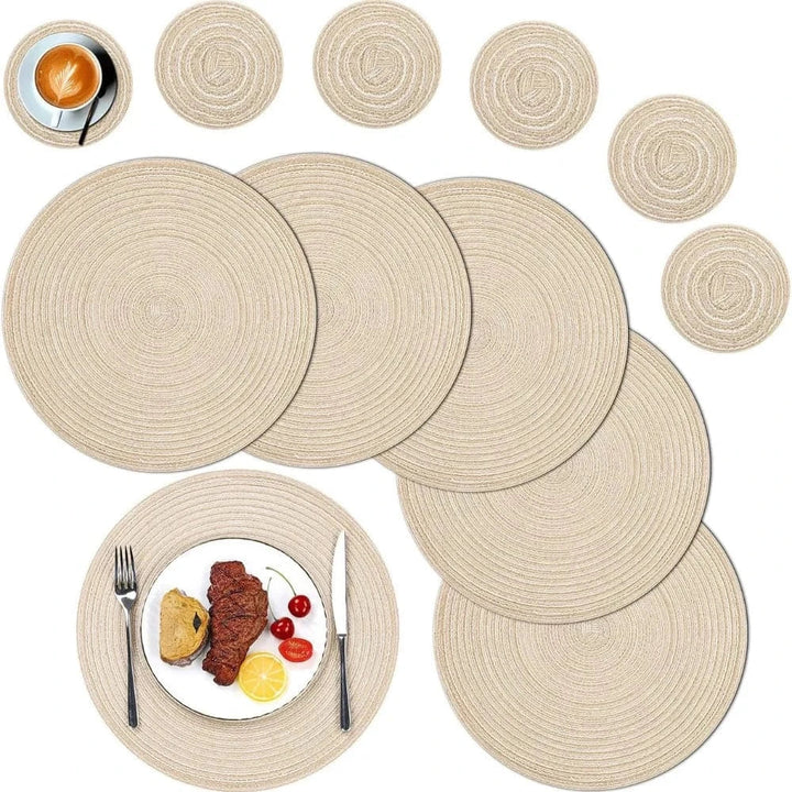 Set de table rond 34 cm - lot de 6 - Univers De La Table