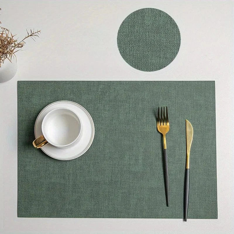 Set de table rectangulaire en imitation cuir lavable - Univers De La Table
