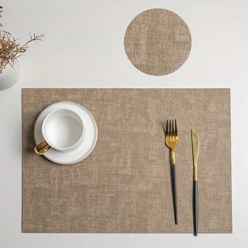 Set de table rectangulaire en imitation cuir lavable - Univers De La Table